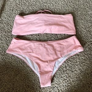 Shein Pink 2-piece Swimsuit Size L